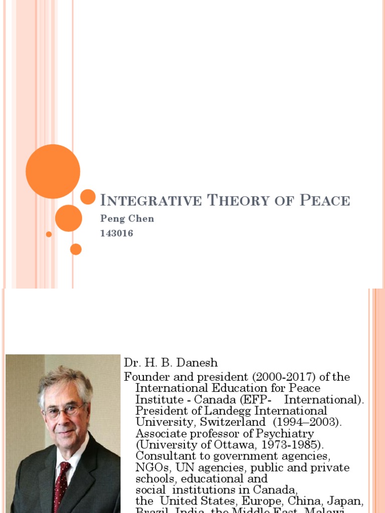 Integrative Theory of Peace | PDF | Peace | Psychology