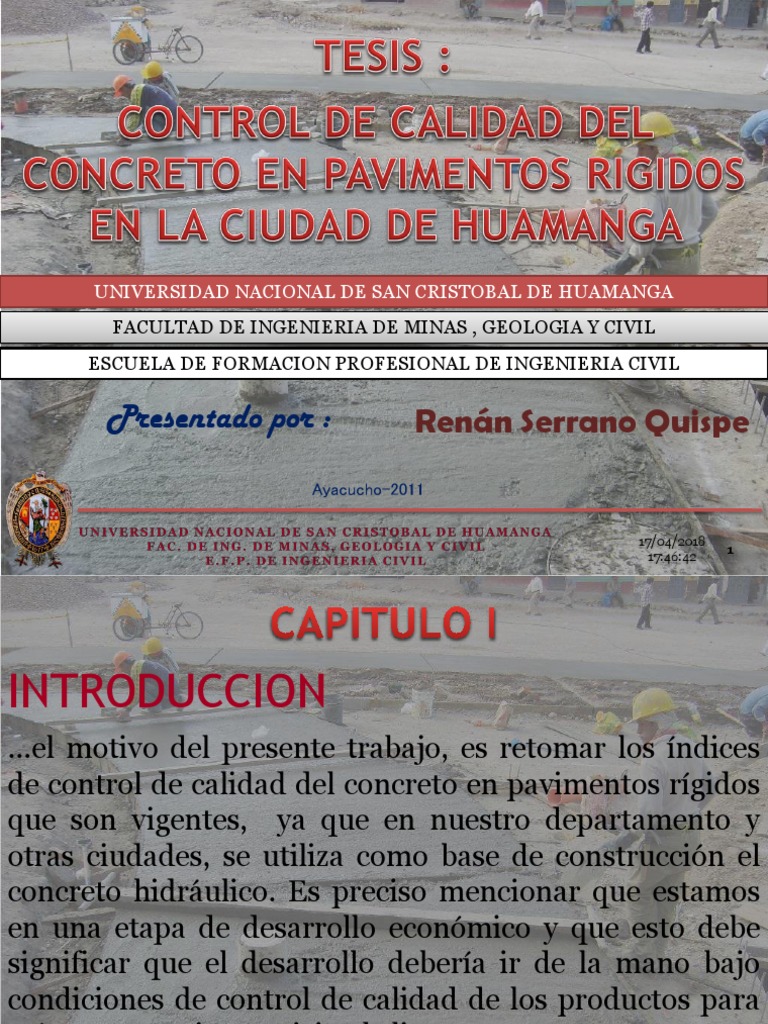 Control de Calidad del Concreto en Pavimentos | PDF | Cemento | Calidad ...