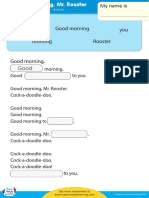 Good Morning Mr Rooster Worksheet Fill in the Blanks