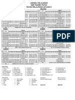 Jadwal Pelajaran SMP Raden Fatah Tahun 2012/2013