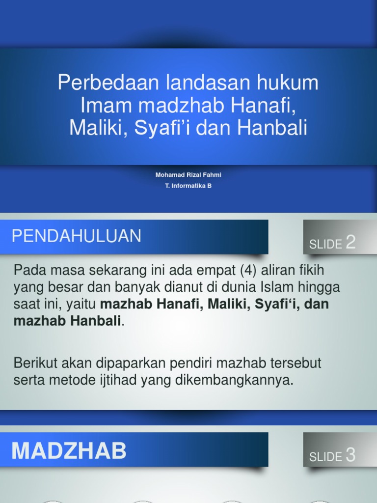 Perbedaan Mazhab Hanafi Dan Syafi I - Terkait Perbedaan
