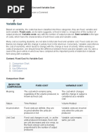 Difference Between Fixed Cost and Variable Cost