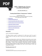 Parenting Styles-Children's Temperaments. The Match - Goodman & Gurian (1999)