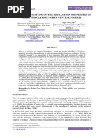 A Comparative Study On The Refractory Properties of Selected Clays in North Central Nigeria