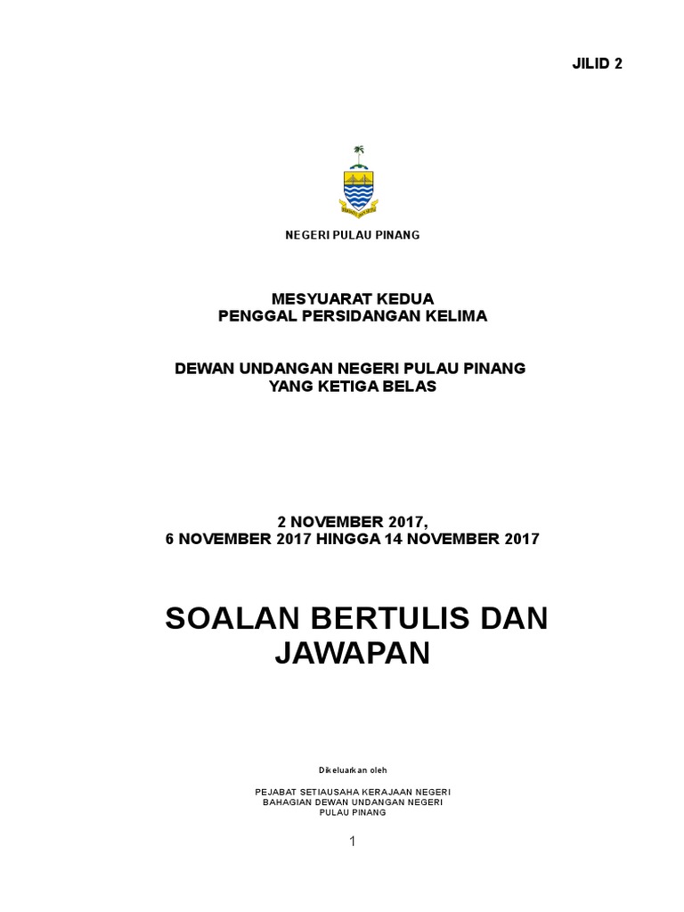 Soalan Bertulis Nov 2017 Jld 2