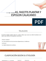 Talalgias Fascitis Plantar y Espolon Calacaneo