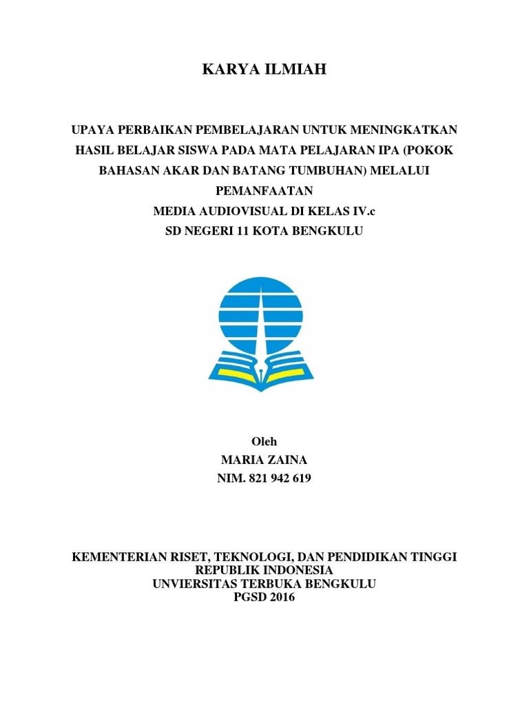 Contoh Karya Ilmiah Manajemen Ut Perangkat Sekolah