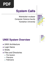 System Calls: Wahidullah Mudaser Computer Science Faculty Kandahar University