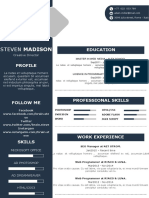 One Page CV Template # 02