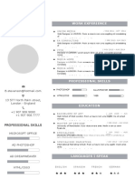 One Page CV Template # 04
