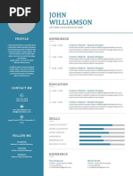 One Page CV Template # 06