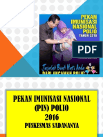 Pekan Imunisasi Nasional (Pin) Polio 2016
