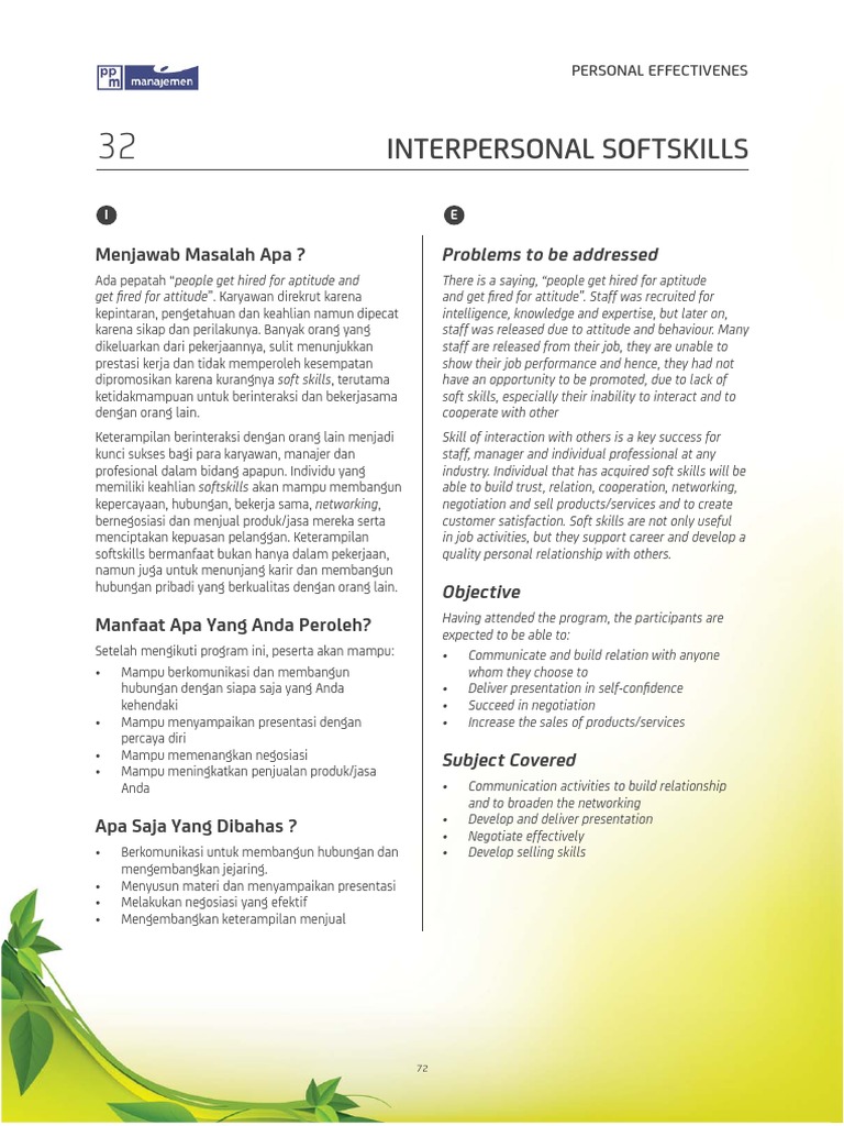 Enhance Your Interpersonal Soft Skills | PDF | Career & Growth | Self ...
