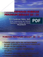 Teknik Reparasi Robekan Perineum Derajat III - IV