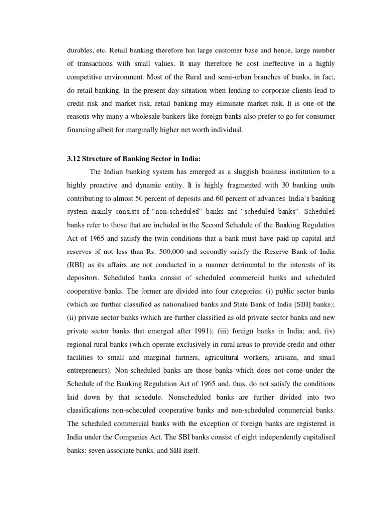 Structure of India's Banking Sector | PDF | Reserve Bank Of India | Banks