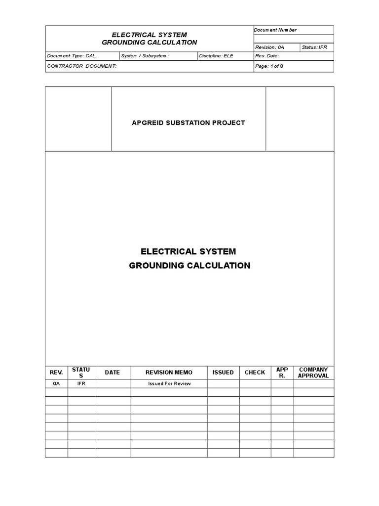 Grounding Calculation | PDF | Electric Power Distribution | Electricity