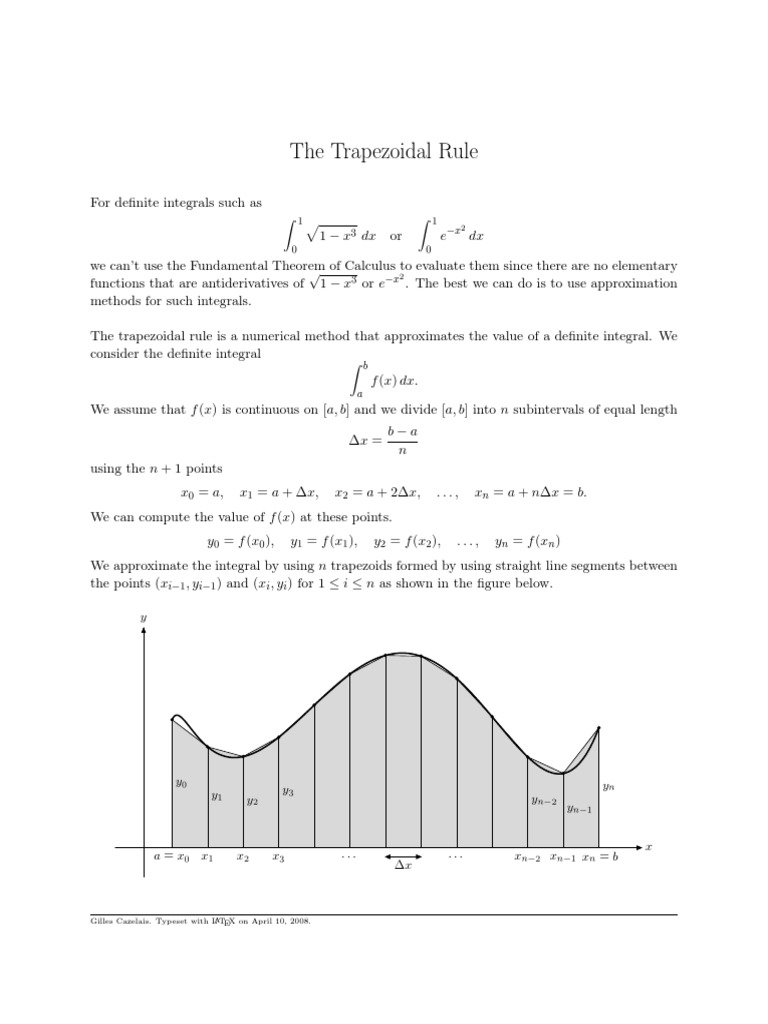Trapezoidal Rule PDF | PDF | Computers