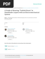 A Study of Weaving Turkish Knots' in Handmade Carpets With An Electromechanical System