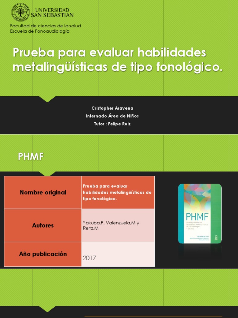 Presentacion M Chat | PDF | Lectura (proceso) | Lingüística