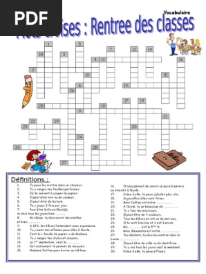 0 0 Mots Croises Rentree Des Classes Pdf Echecs Theorie Echecs