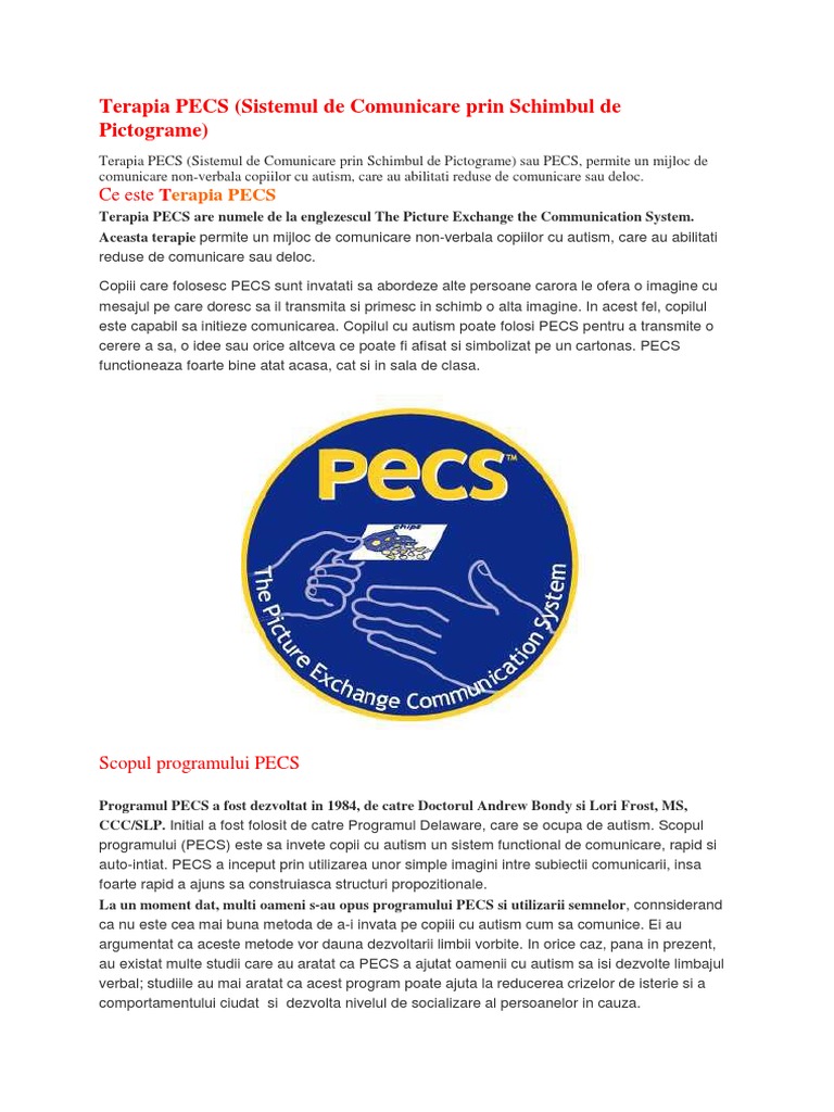 Terapia PECS | PDF