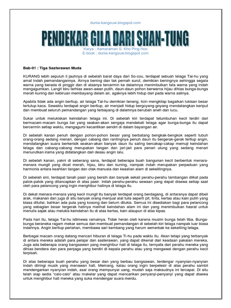 Pendekar Gila Dari Shantung Pendekar Gila Dari Shantung