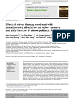 Effect of Mirror Therapy Combined With Somatosensory Stimulation On Motor Recovery and Daily Function in Stroke Patients: A Pilot Study