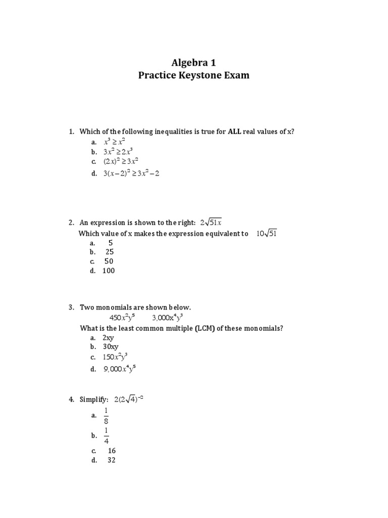 Practice Test 4 | PDF | Gratuity | Algebra