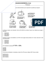 Avaliação de Matemática 5 Ano 1 Etapa