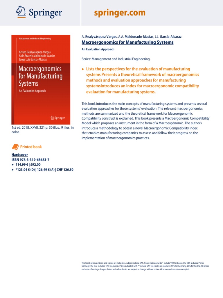 Macroergonomics in Manufacturing Systems | PDF | Evaluation | Cognition