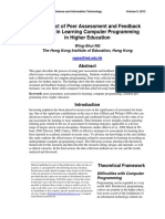 The Impact of Peer Assessment and Feedback Strategy in Learning Computer Programming in Higher Education