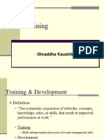 Training: - Shraddha Kaushik