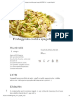 Fokhagymás-Csirkés Spagetti Recept - APRÓSÉF