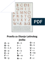 Pravila Za Čitanje Latinskog Jezika