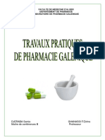 Polycopié TP Pharmacie Galénique