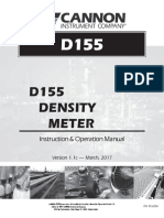 CANNON D155 Density Meter Instruction & Operation Manual - En.es PDF