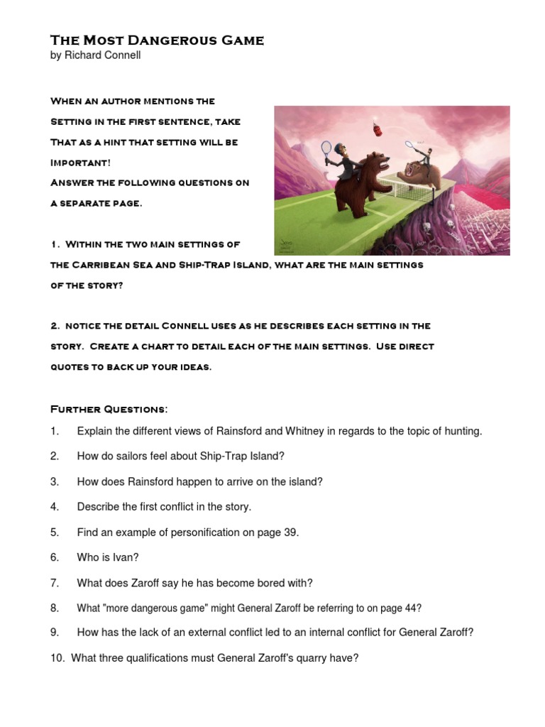 7 B The Most Dangerous Game 24 Questions | PDF