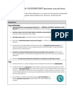 Measurement Perimeter Area Time Skills Sheet