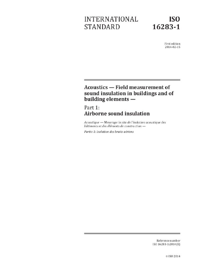Iso 16283-1 2014 | PDF