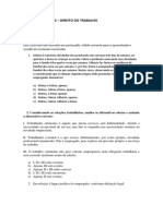 Exercícios Direito Trabalho