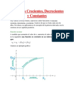 Funciones Crecientes, Decrecientes y Constantes