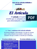 Uso de Los Articulos Definidos e Indefinidos1