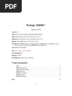 Package RJDBC': R Topics Documented