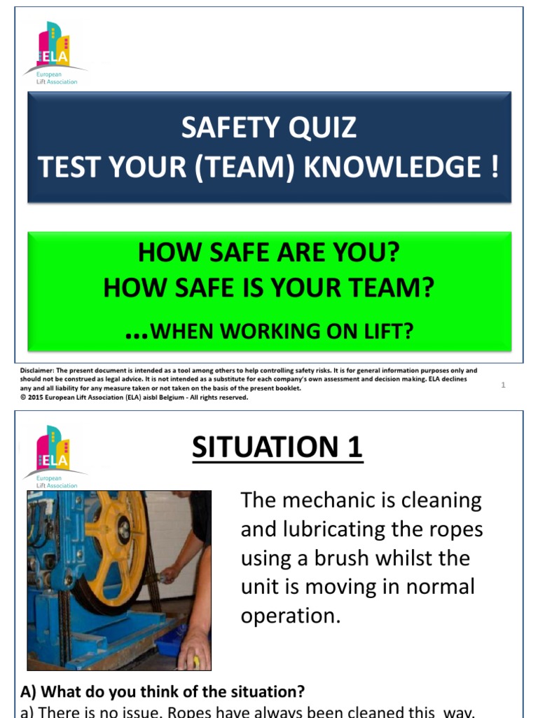 Safety Quizz How Safe Are You Descargar gratis PDF Scaffolding