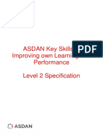 ASDAN Key Skills in Improving Own Learning and Performance Level 2 Specification