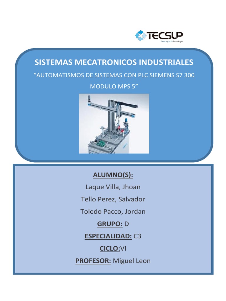 Automatización MPS Handling Station | PDF | Controlador lógico ...