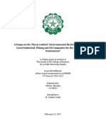 Critique On The Thesis Entitled "Environmental Disclosures of Publicly Listed Industrial, Mining and Oil Companies For The Year 2008: An Examination"