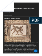 Ancient Roman Sport and Gladiator Contests