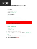 PNH=SIN release procedure