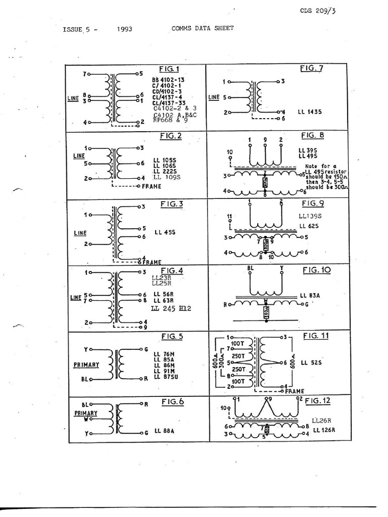 BBC XFMR Codes and Pinouts | PDF